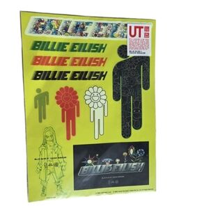 Billie Eilish x Takashi Murakami UNIQLO UT Limited Sticker‎ Sheet 2020 Vinyl NEW